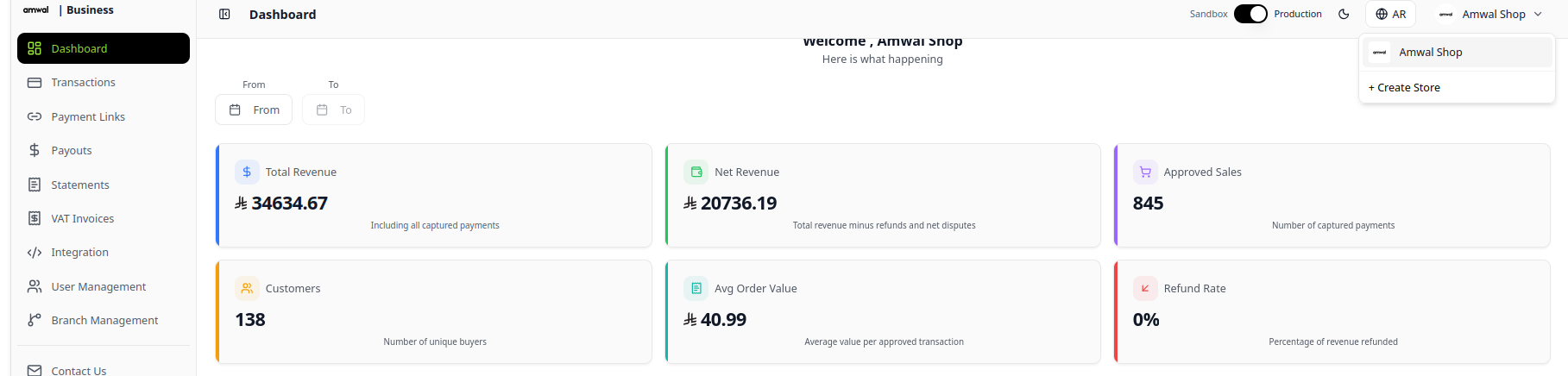 Create Store Navigation Menu