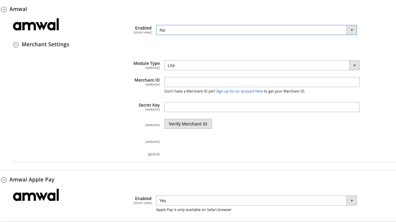 Amwal Apple Pay in Magento