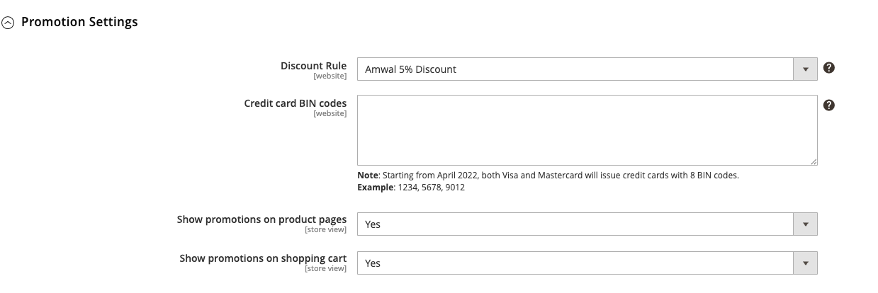 Magento 2 Promotions Configuration