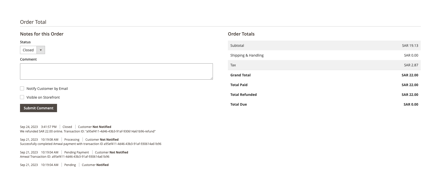 Review Refund Confirmation