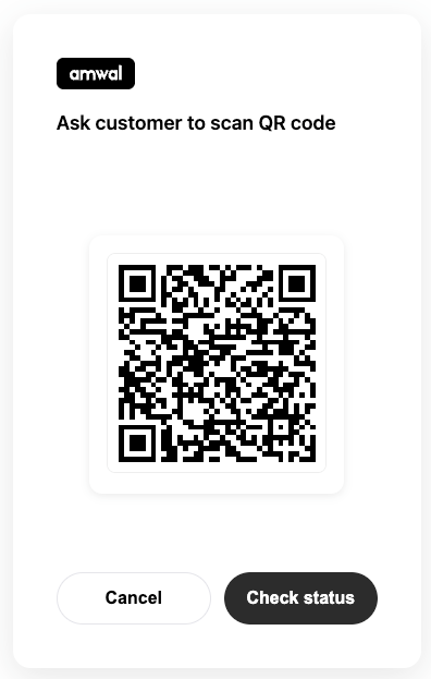 Amwal POS Dynamic QR Code Display