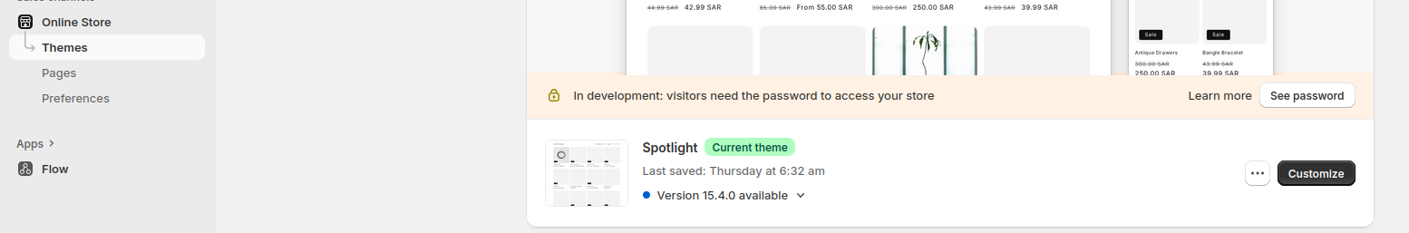 Customize Theme in Shopify